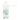 Close-up front view of the Cirrus Bubble - Sativa glass piece with green leaf illustrations on a clear cylindrical body and a side tube.