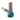 Ombré Bubbler shown in a slightly angled, front view of the colorful glass bubbler, highlighting its smooth curves.