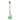 Straight-on view of the DankStop Triple Chamber Mushroom Perc Beaker Bong - 22 in., a tall clear glass beaker with three mushroom percs and green-blue striped accents.
