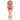Top-down view of the pink glass DankStop Gold Fume and Slime Hammer Bubbler - 8 in. showing green dot accents and swirled iridescent patterns.