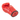 A close-up, angled view of the Boxing Glove Hand Pipe, showcasing its red, sculpted glove shape.