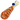 Angled close-up of the DankStop Piped and Fumed One Hitter - 3 in. showing a clear glass tube with an internal red-orange spiral and a small blue glass carb knob.