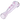 Angled close-up of the clear glass DankStop Slime Line One Hitter - 3 in. with pale pink swirls and three raised knobs along the stem