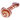 Angled close-up of the DankStop Color Twisting Spoon Pipe - 3 in. showing red spiral stripes swirling through clear glass with a glossy finish.