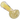 Close-up angled view of the DankStop Engraved Fumed Spoon Pipe - 3 in., showing its yellow fumed glass body with spiral-lined bowl and textured ribbing along the stem.