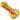 Angled close-up of the DankStop Color Frit Spoon Pipe - 3 in. showing a glossy yellow glass body with red and green swirls and a shallow bowl.