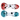 Top-down view of two glass spoon pipes, the upper DankStop Color Frit with Dots Spoon Pipe - 2.5 in. red-tipped and the lower blue-tipped.