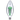 Close-up frontal view of the DankStop Egg With Tree Perk Blue Nectar Collector showing a clear teardrop glass chamber with a green jellyfish-like percolator inside.