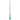 Vertical close-up of a clear glass straw with green-dipped base and internal colorful beads, showing the DankStop Dankstop Glass Straw with Beads.