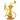 Side view of the yellow 6.8-inch DankStop Bent Neck Recycler Dual Use Bong showing its bent neck, angled mouthpiece, and looping recycler tubes against a white background