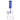 Front view of the DankStop Color UFO Perc Beaker Bong - 8.5 in. showing a clear glass beaker body and a straight blue mouthpiece with visible percolator inside.
