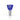 Centered front view of the Honeybee Herb Diamond Flower Bowl showing a faceted blue glass top and frosted joint against a white background