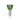 Front-facing shot of the Honeybee Herb Diamond Flower Bowl in translucent green glass with a white frosted stem against a white background