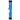 Tall front-facing view of the JM Plastics Straight Tube with Carb Hole Acrylic Bong in translucent blue with a black rim and angled silver downstem visible.