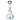 Front view of the 6-inch Parasol Dab Rig, displaying the clear glass construction and simple cylindrical shape.