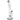 Front view of the 18-inch Titans Atlas Water Pipe, showing a clear glass construction and simple cylindrical form.