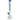 A front view of the 18" Evil Eye Clear Glass Beaker Bong, showcasing its tall, clear glass construction and unique blue accent.