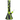 Front view of the Silicone Beaker, a tall, green and black water pipe, against a plain white background.