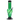 Front view of the 9-inch JM Plastics Skull Base with Carb Hole Acrylic Water Pipe, showcasing a translucent green skull design.