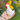 A hand holds the white Chicken Pipe against a blurred background of yellow flowers, showcasing its unique sculpted form.