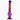 Front view of the JM Plastics Flame Bubble Base with Ring and Carb Hole Acrylic Water Pipe, showing a purple, flame-patterned acrylic piece.