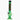 Front view of the JM Plastics Flame Bubble Base with Ring and Carb Hole Acrylic Water Pipe, displaying a vibrant green, flame-patterned acrylic base.