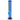 Straight-on view of the JM Plastics Flame Straight Tube with Carb Hole Acrylic Bong - 12 in., shown in translucent blue with gold flame graphics, black rim and base.