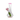 Front view of the Flower Vase Bong, a clear glass piece with a floral-inspired design and a reflective surface.