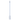 Close-up vertical view of the clear glass shaft and white twisted handle of the DankStop Glass with White Handle Dabber against a black background.