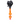 Front-facing view of the JM Plastics Black Gas Mask with Bright Acrylic Bong showing a black gas-mask top and two stacked glossy light-blue-orange spherical chambers on a white background