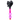 Centered front view of the JM Plastics Black Gas Mask with Bright Acrylic Bong showing a black mask atop a tall glossy pink tube.