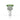 Centered front view of a green Honeybee Herb Ringed Flower Bowl showing its translucent ringed glass top, internal curved details, and frosted stem on a white background