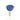 Centered front view of the Honeybee Herb Wig Wag Bubble Bowl showing a blue glass bowl with white swirl wig-wag pattern and two clear side handles.