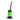Close-up, front view of the JM Plastics Mini Hoser with Carb Hole Acrylic Bong showing a green translucent chamber, black mouthpiece tube angled upward, and a small metal bowl.