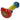 A side view of the 4.5-inch Colorful Reversal Art Spoon Pipe, showing its curved form and colorful glass finish.