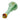 A side view of the 4.5-inch Slime Tube Horn Reversal Art Spoon Pipe, showcasing its curved form and smooth glass finish.