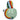 Front view of the Slime Rasta Rainbow Spoon Pipe, showcasing its vibrant, colorful design and curved shape.