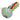 A diagonally angled view of the 4.5-inch Slime Rasta Rainbow Spoon Pipe, showcasing its colorful glass construction.