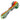 Angled close-up of the DankStop Rasta Slime Colorful Glass Pipe - 4 in., showing a green, yellow, red and blue striped bowl and stem against a white background