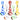 Five front-facing Pulsar Creme Color Swirl Hand Pipe - 5" / Colors Vary pieces with blue, white, red, green, and yellow swirls against a white background.