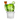 Front view of the Happy Cactus XL Bong, a green glass piece with a rounded body and orange accents.