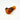 Close-up shot of the Tiger Stripe Color Hand Pipe, showcasing its amber glass and curved design against a plain white background.