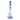 A three-quarter view of the Oversized Slitted Pyramid Beaker Freezable Coil System, showcasing its blue glass and coiled interior design.