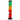 A front view of the JM Plastics Irie Twist with Pull Slide Acrylic Water Pipe, showcasing its colorful, twisted acrylic design.