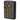 Front view of the Queen of Bud Black Obsidian Vertical Flame Zippo, showing a sleek, black lighter with vertical etched lines.