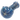 Angled close-up of the blue, textured DankStop Dakstop Twisty Wrap Spoon Pipe - 5in., showing the rippled neck and speckled bulb against a white background