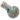 Angled close-up of the DankStop Dakstop Twisty Wrap Spoon Pipe - 5in. showing colorful layered glass swirls and raised blue ribbon accents.