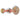 Angled close-up of the DankStop Dankstop Fume Wrap Spoon Pipe - 4.5 in., showing its clear glass body with orange and green swirls and a rounded bowl on a white background
