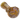 Angled close-up of the DankStop Dankstop Frit Eye Spoon Pipe - 4.5 in., showing amber fritted glass and raised lavender floral accents against a white background