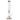 A studio shot of the 18-inch 9mm Water Pipe with Tree Perc, displaying its clear glass construction and streamlined form.